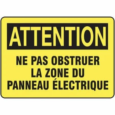 ACCUFORM BILINGUAL FRENCH SIGN  ELECTRICAL FRMELC615VS FRMELC615VS